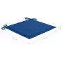 Cuscini per Sedie da Giardino 4 pz Blu Reale 50x50x3 cm Tessuto