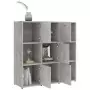 Libreria Grigio Cemento 90x30x90 cm in Truciolato