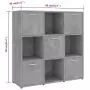 Libreria Grigio Cemento 90x30x90 cm in Truciolato