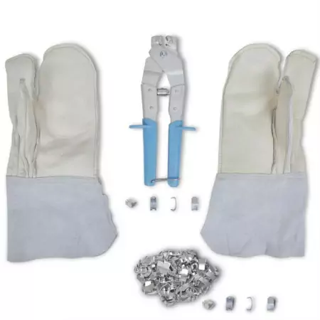 Set Accessori per Filo Spinato NATO Guanti Pinza 200 Fermagli