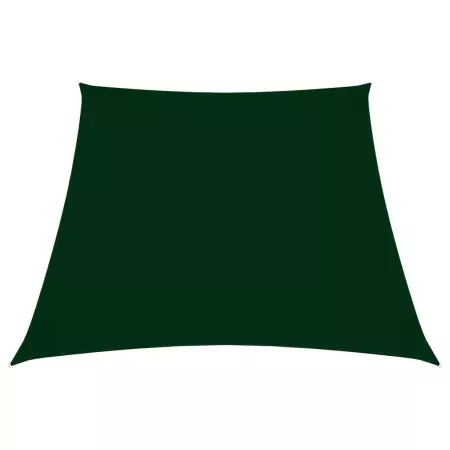 Parasole a Vela in Tela Oxford a Trapezio 2/4x3 m Verde Scuro