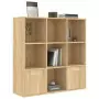 Libreria Effetto Rovere Sonoma 98x30x98 cm in Truciolato