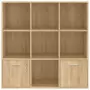 Libreria Effetto Rovere Sonoma 98x30x98 cm in Truciolato