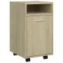 Credenza con Ruote Rovere Sonoma 33x38x60 cm in Truciolato