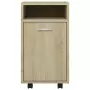 Credenza con Ruote Rovere Sonoma 33x38x60 cm in Truciolato