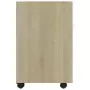 Credenza con Ruote Rovere Sonoma 33x38x60 cm in Truciolato