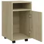 Credenza con Ruote Rovere Sonoma 33x38x60 cm in Truciolato