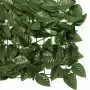 Paravento da Balcone con Foglie Verde Scuro 400x150 cm