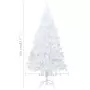 Albero di Natale Artificiale con Rami Folti Bianco 210 cm PVC