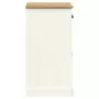 Credenza Cassetti VIGO Bianco 78x40x75 cm Legno Massello Pino