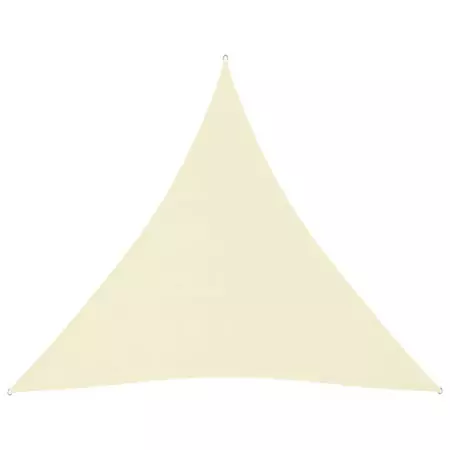 Parasole a Vela Oxford Triangolare 4x4x4 m Crema