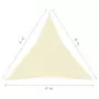 Parasole a Vela Oxford Triangolare 4x4x4 m Crema