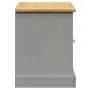 Panca Porta Scarpe VIGO 106x35x40 cm Legno Massello Pino Grigio