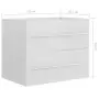 Mobile Sottolavabo Bianco Lucido 60x38,5x48 cm in Truciolato