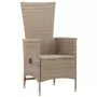 Set Mobili da Pranzo per Giardino 7 pz in Polyrattan Beige