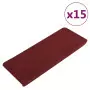 Tappetini Autoadesivi per Scale 15 pz 65x24,5x3,5 cm Rosso