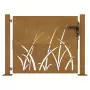 Cancello da Giardino 105x105 cm in Acciaio Corten Design Erba