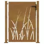 Cancello da Giardino 105x130 cm in Acciaio Corten Design Erba