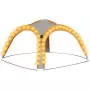 Tenda per Feste con LED e 4 Pareti 3,6x3,6x2,3 m Grigio Arancio