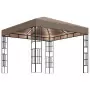 Gazebo con Luci a Stringa LED 3x3 m Grigio Talpa