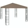 Gazebo con Luci a Stringa LED 3x3 m Grigio Talpa