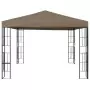 Gazebo con Luci a Stringa LED 3x3 m Grigio Talpa