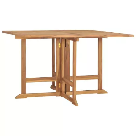 Tavolo da Giardino Pieghevole 110x110x75 cm in Massello di Teak