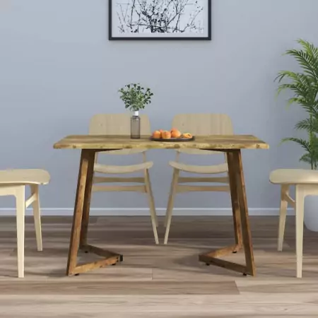 Tavolo da Pranzo Marrone Scuro 120x60x74 cm in MDF e Ferro