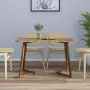 Tavolo da Pranzo Marrone Scuro 120x60x74 cm in MDF e Ferro