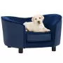 Divano per Cani Blu 69x49x40 cm in Peluche e Similpelle