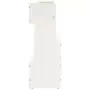 Scarpiere a Parete 2pz Bianco 110x9x23cm Legno Massello di Pino