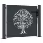 Cancello Giardino Antracite 105x80 cm in Acciaio Design Albero