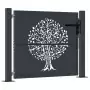 Cancello Giardino Antracite 105x105 cm in Acciaio Design Albero