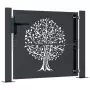 Cancello Giardino Antracite 105x105 cm in Acciaio Design Albero