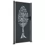 Cancello Giardino Antracite 105x205 cm in Acciaio Design Albero