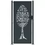 Cancello Giardino Antracite 105x205 cm in Acciaio Design Albero