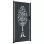 Cancello Giardino Antracite 105x180 cm in Acciaio Design Albero