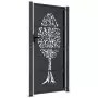 Cancello Giardino Antracite 105x180 cm in Acciaio Design Albero