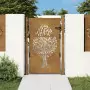 Cancello da Giardino 105x130 cm in Acciaio Corten Design Albero