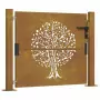 Cancello da Giardino 105x105 cm in Acciaio Corten Design Albero