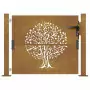 Cancello da Giardino 105x105 cm in Acciaio Corten Design Albero