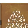 Cancello da Giardino 105x155 cm in Acciaio Corten Design Albero