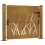 Cancello da Giardino 105x105 cm in Acciaio Corten Design Erba