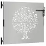 Cancello da Giardino 85x75 cm in Acciaio Corten Design Albero