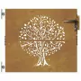 Cancello da Giardino 85x75 cm in Acciaio Corten Design Albero