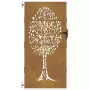 Cancello da Giardino 85x200 cm in Acciaio Corten Design Albero