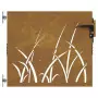 Cancello da Giardino 85x75 cm in Acciaio Corten Design Erba