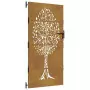 Cancello da Giardino 85x175 cm in Acciaio Corten Design Albero