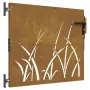 Cancello da Giardino 85x100 cm in Acciaio Corten Design Erba