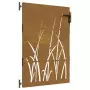 Cancello da Giardino 85x125 cm in Acciaio Corten Design Erba